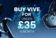 L'offre de financement du HTC Vive par mensualités au Royaume-Uni